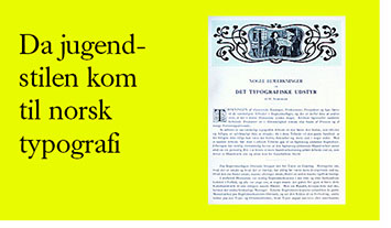 Hermann Scheibler om jugend-stilen i typografien