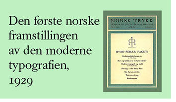 Arthur Nelsons første norske betraktning om den nye typografien, 1929