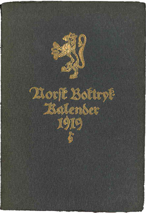 Norsk boktrykk kalender 1919