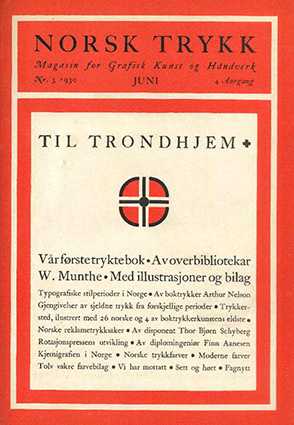 Omslaget til Norsk trykk nr. 3 1930.