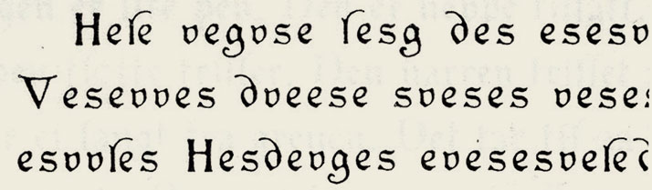 Prøve av Fabritius-skriften, trolig fra 1947.