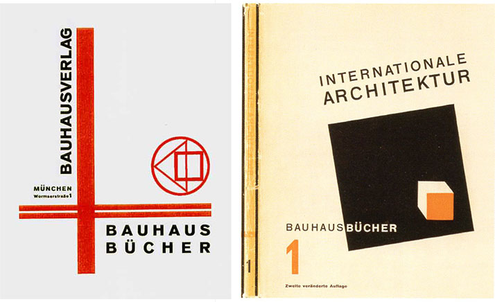 Bauhaus-bok og annonse