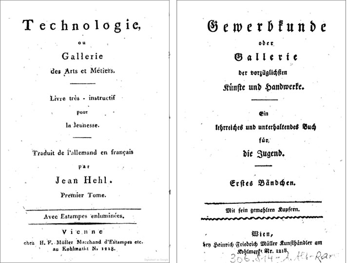 Heinrich Friedrich Müllers utgivelse av Gewerbekunde oder Gallerie...