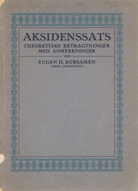 Omslaget til Rübsamens Aksidenssats