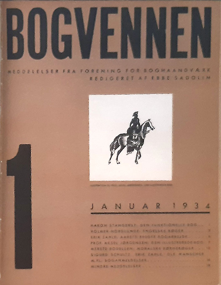 Omslaget til Bogvennen januar 1934.