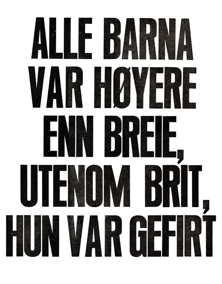 Martin Lundells illustrering av det typografiske begrepet gefirt.