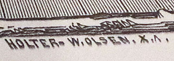 Signaturen for xylografene Holter og Olsen