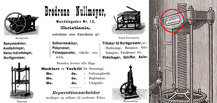 Annonsen for Brødrene Nullmeyer