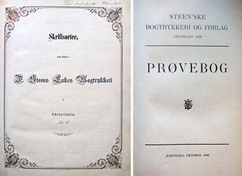 To skriftprøver fra Steenske.